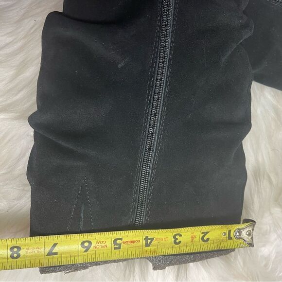 Cliffs by White Mountain Averie Black leather Suede knee high boots Size 9M. - Picture 10 of 13